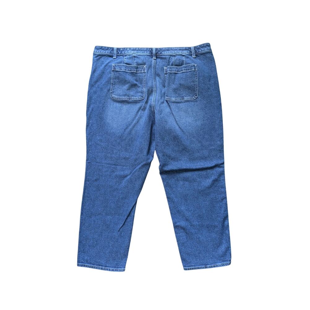 Talbots Slim Straight Ankle Jeans Womens 20W Blue Cotton Stretch Coastal Soft